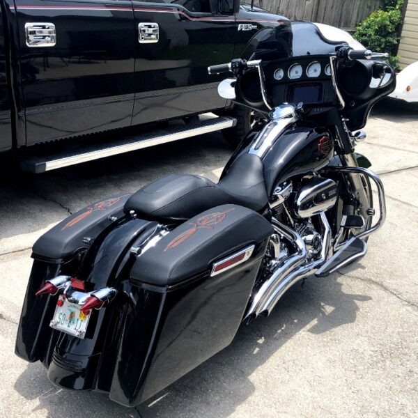 Pinstripe Saddlebag Lid Covers - ShoreFire Design