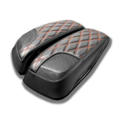 Double Diamond - Speaker Lid Covers - HD Saddlebag Lid Covers